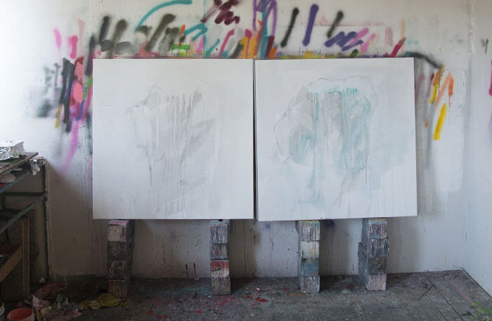 Anne Doris Borgsen, im Atelier 2016